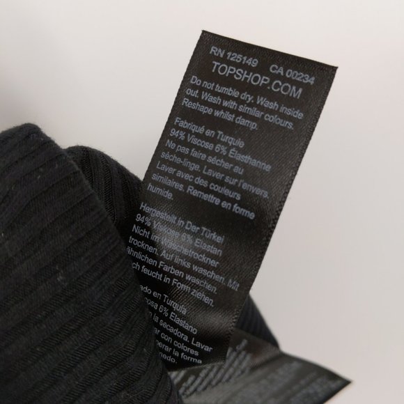 3 for $15 Topshop Black Ribbed Tube Top - Picture 5 of 5